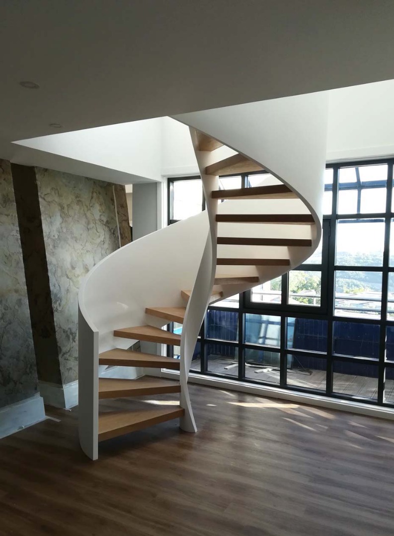 Corian/Krion spiral staircase
